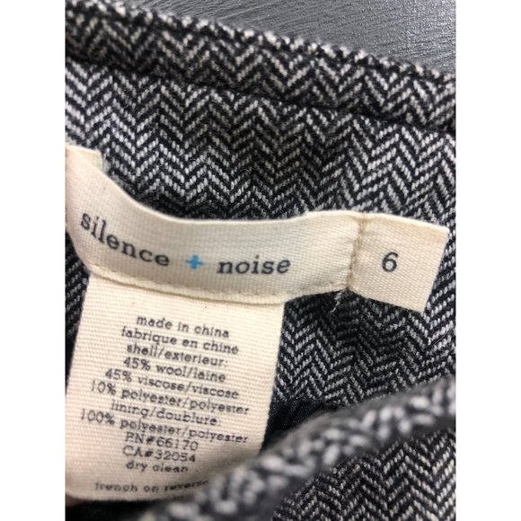 SILENCE + NOISE Tweed Double Zip Mini Skirt Womens 6 - Picture 2 of 7